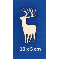 SKLEJKA #3mm Jeleń 10x5cm,  renifer , poroże , zwierzęta leśne / 2020 / nr II